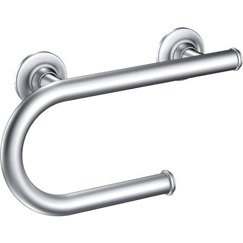 Moen Home Care 8-Inch Grab Bar with Integrated Toilet Paper Holder, Chrome