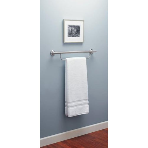 Moen Bathroom Safety 24-Inch Grab Bar with Towel Bar, Chrome