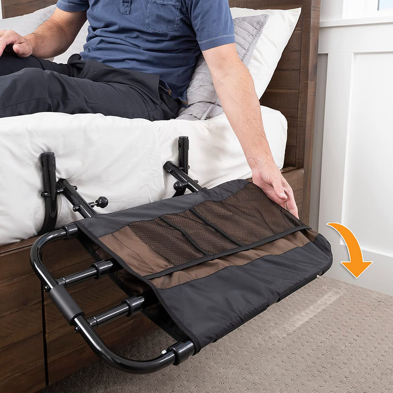 Stander EZ Adjust Bed Rail, Adjustable Bed Rail And Bed Assist Grab Bar for Elderly Adults