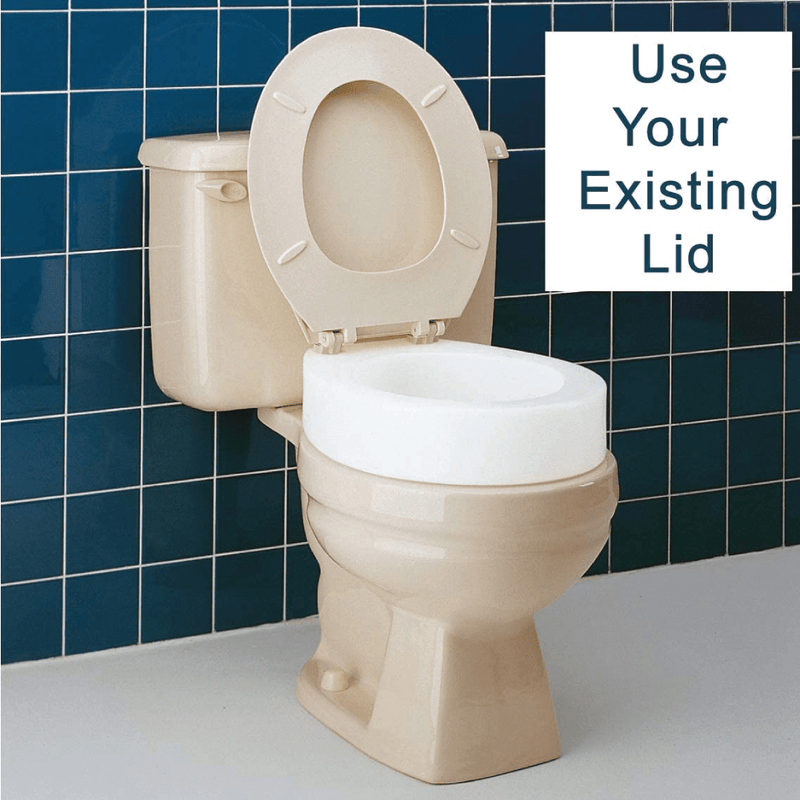 Carex Toilet Seat Riser - Adds 3.5 Inch of Height to Toilet