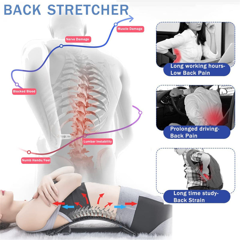 Back Cracker Lower Back Pain Relief Device With Magnet, Sciatica