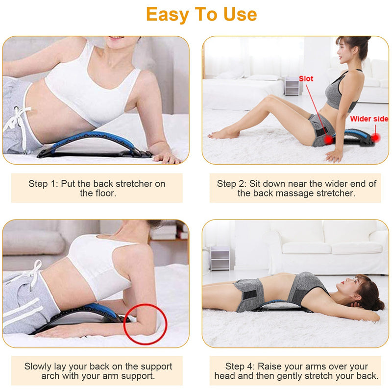 Multi-Level Lumbar Spinal Support Stretcher Herniated Disc Upper Lower Back Pain Relief