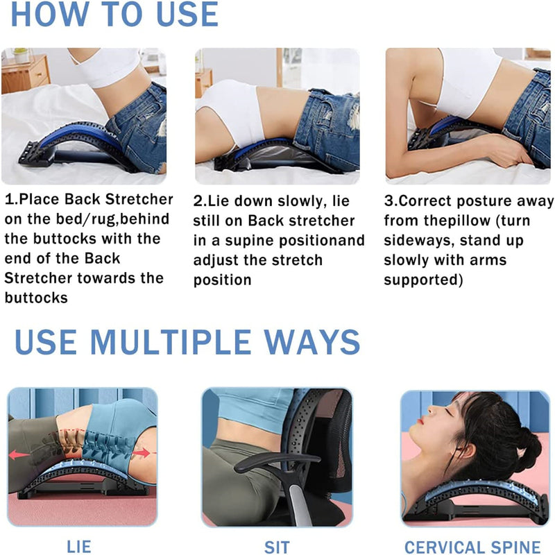 Back Cracker Lower Back Pain Relief Device With Magnet, Sciatica