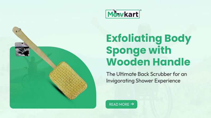 Exfoliating Body Sponge with Wooden Handle: The Ultimate Back Scrubber for an Invigorating Shower Experience