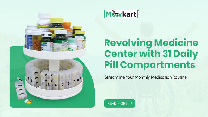Revolving Medicine Center with 31 Daily Pill Compartments: Streamline Your Monthly Medication Routine