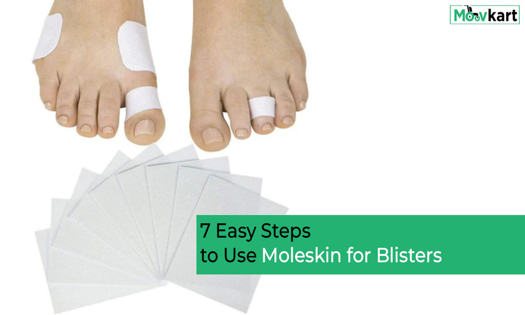 hiking blister treatment steps moleskin application
