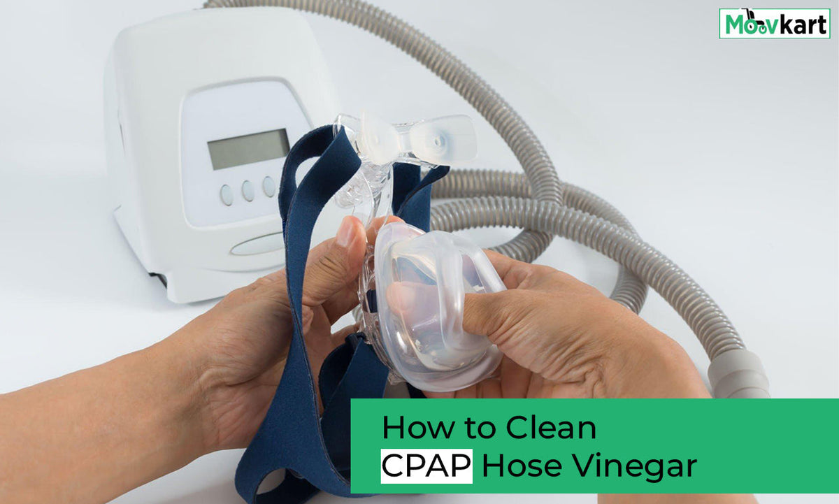 CPAP tubing cleaning with bottle brush and vinegar soak