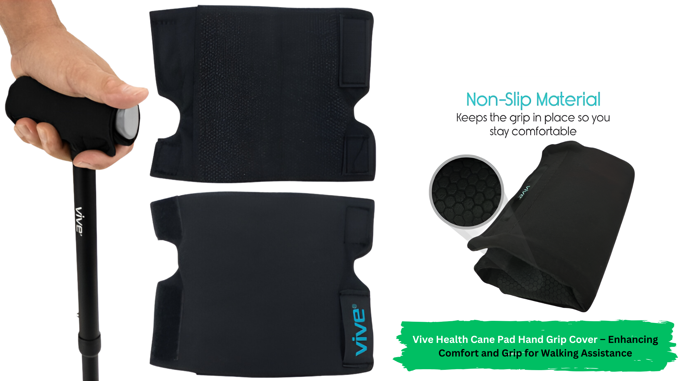 Vive Health Cane Pad & Grip Cover – Comfortable, Secure Support ...