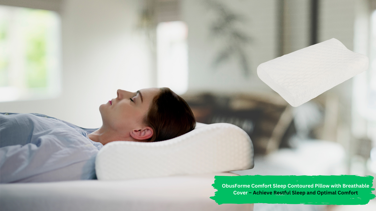ObusForme Comfort Sleep Contoured Pillow with Breathable Cover Achie Moovkart