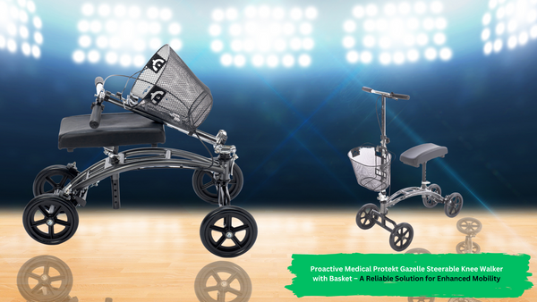 Proactive Medical Protekt Gazelle Steerable Knee Walker with Basket – A Reliable Solution for Enhanced Mobility