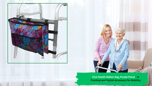 Vive Health Walker Bag, Purple Floral – A Practical and Stylish Accessory for Mobility