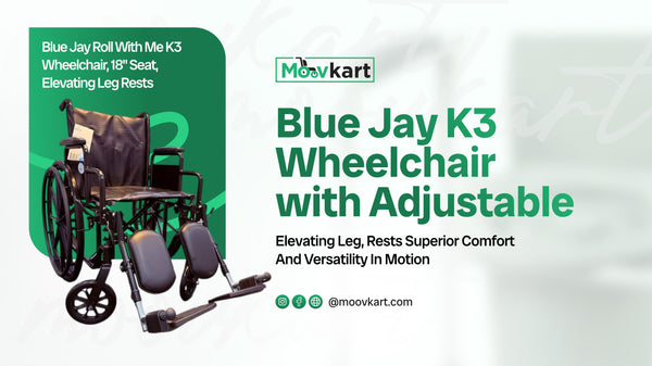 Blue Jay K3 Wheelchair with Adjustable Elevating Leg Rests – Superior Comfort and Versatility in Motion