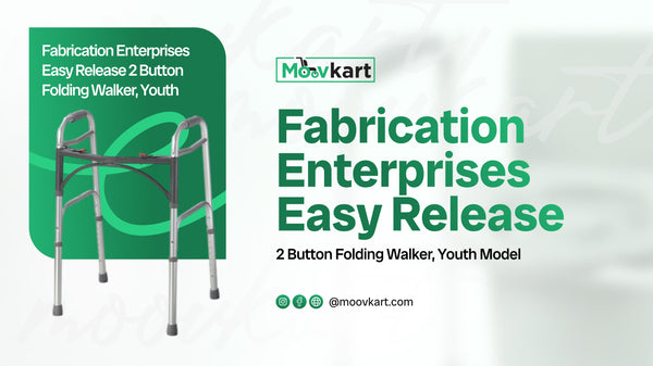 Fabrication Enterprises Easy Release 2-Button Folding Walker – Youth Model