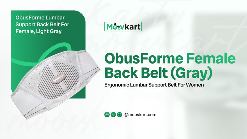 ObusForme Female Back Belt (Gray) – Ergonomic Lumbar Support Belt for Women