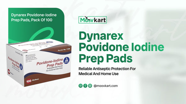 Dynarex Povidone-Iodine Prep Pads – Reliable Antiseptic Protection for Medical and Home Use