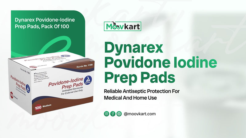 Dynarex Povidone-Iodine Prep Pads – Reliable Antiseptic Protection for Medical and Home Use