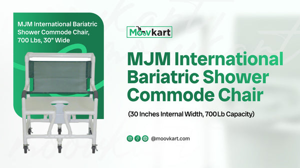 MJM International Bariatric Shower Commode Chair (30 inches Internal Width, 700 lb Capacity)