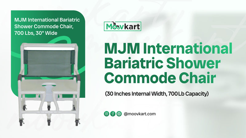 MJM International Bariatric Shower Commode Chair (30 inches Internal Width, 700 lb Capacity)