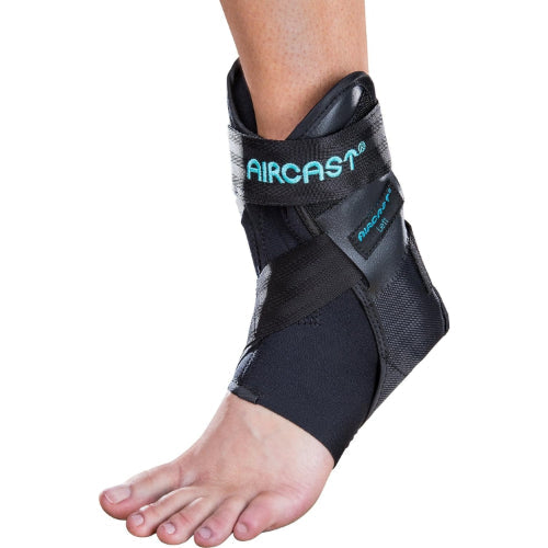 Aircast Airlift Posterior Tibial Tendon Dysfunction Brace, left foot, designed for flat foot support with adjustable inflation, Moovkart.
