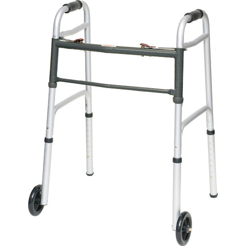 Folding Walker with 5inch Wheel Adult--(ProBasic)