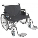 Drive Medical Sentra Extra Wide Wheelchair with 700 lbs capacity, durable chrome frame and padded armrests, Moovkart