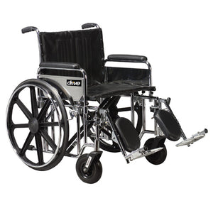 Drive Medical Bariatric Wheelchair, 22 Inches Wide, Removable Desk Arms, Swing Away Footrests
