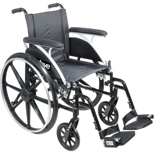 Drive Medical Viper Wheelchair with Flip Back Desk Arms 14 Elevating Legrests