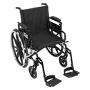 Drive Medical Viper Plus GT Lightweight Wheelchair, 20-inch Seat, Universal Armrests with Quick-Release Mag-Style Wheels for Comfort and Versatility. Moovkart