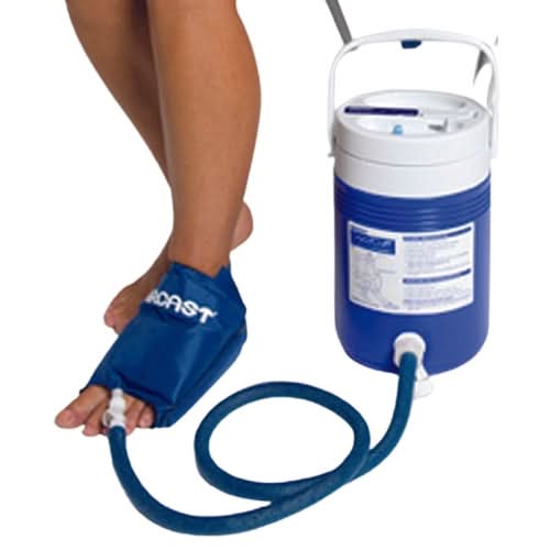 Inflatable Cuff System Aircast Cryo Cuff Cold Therapy System with Ankle Wrap and Cooler ...