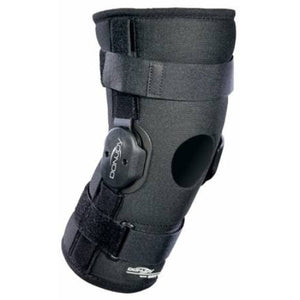 DonJoy Hinged Knee Support Sleeve with Open Popliteal and Horseshoe, Extra-Small