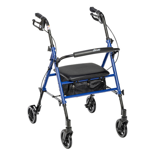 Rollator Aluminum with Adj. Seat Height Blue