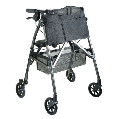 EZ Fold-N-Go Rollator Lightweight Folding 4 Wheel Rolling Walker for Seniors