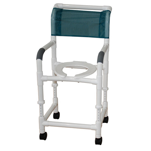 Shower Chair Adj Height 18 with 3 Casters (118-3-ADJ)