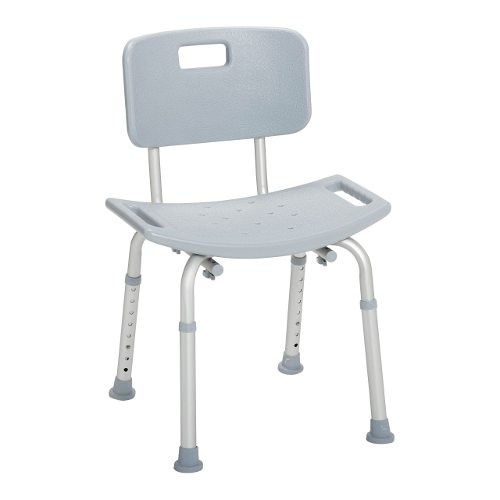 Drive Medical Transfer Bench Plastic 3 Section and Backrest-Gray