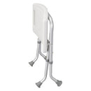 Drive Medical compact shower chair folded flat for easy storage. Moovkart