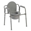 Drive Medical Folding Steel 3-in-1 Commode – versatile, durable, and convenient for home healthcare, Moovkart.
