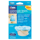 Carex Commode Pail Liners Pack/7 – Hygienic disposable liners with odor control and tie handles, Moovkart