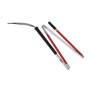 Drive Medical Folding Blind Cane 42 Inch with Reflective Tape, Adjustable Height and Wrist Strap
