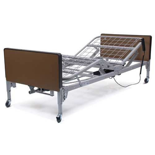 Graham-Field Patriot Full Electric Bed with mattress, half rails, and 450 lb capacity for comfort, support, and adjustability. Moovkart