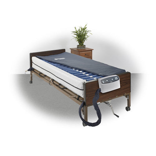 Drive Medical Deluxe Low Air Loss Mattress, 80x36x8 inches, with alternating pressure pump system for superior patient comfort, Moovkart