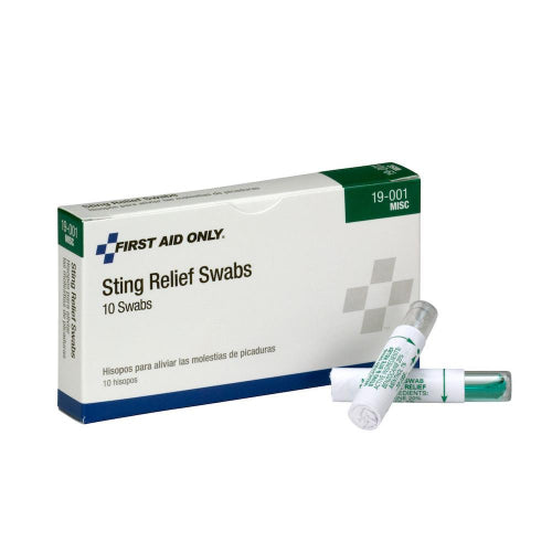 Sting Relief Swabs Box of 10