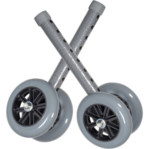 Drive Medical 5-Inch Wheel Kit for 1056 Walker with adjustable height and rubber wheels for smooth mobility, Moovkart