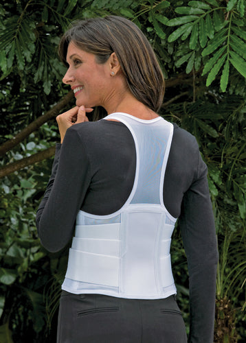 BSN Medical Cincher Female Back Support, White, Spinal Alignment & Posture Correction Belt for Comfort & Stability, Moovkart.