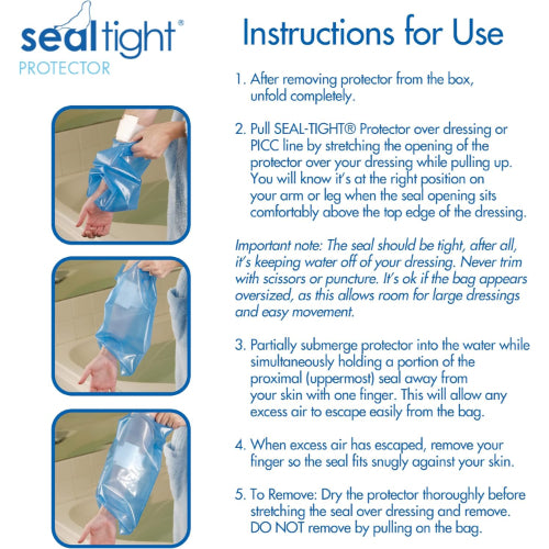 Seal-Tight Mid-Arm Protector, Watertight Seal for PICC Lines or Dressings, 10 - 15 Inches Medium