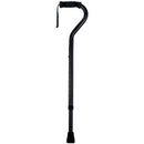 SkyMed Standard Adjustable Offset Walking Cane Aluminum with Rubber Tip and 250 lbs Capacity, Black