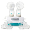 Evenflo double electric breast pump with single/double modes, soft flanges & bottles. Moovkart