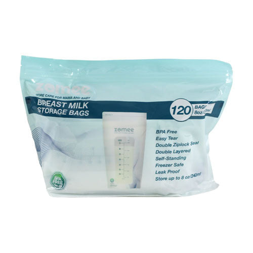 Zomee Breast Milk Storage Bags - Pack of 120, 2 pack