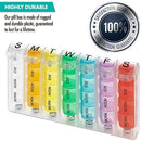 North American Health and Wellness Weekly Pop-Up Pill Organizer with 7 Removable Daily Cases for Medications
