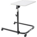 Drive Medical Pivot and Tilt Adjustable Overbed Table Tray with casters for easy mobility and adjustable positioning. Moovkart