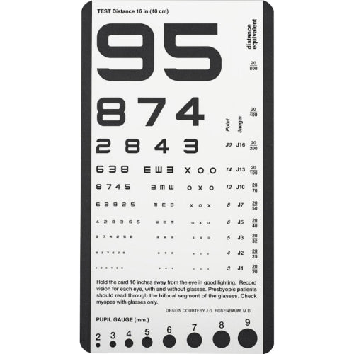 Graham Field Pocket Eye Test Chart